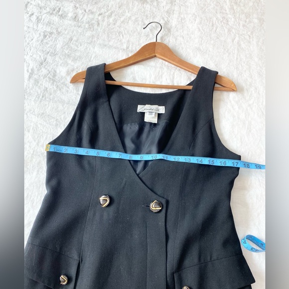 Vintage 80s Jackie K Pure Virgin Wool Black Dress - Picture 3 of 12